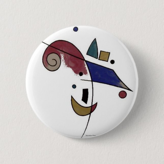 Badge Rond 5 Cm Bouton de montage Abstrait (Devant)