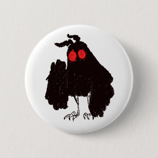 Badge Rond 5 Cm Bouton de Mothman
