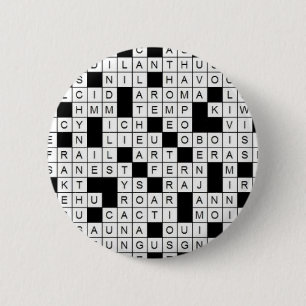 Badge Rond 5 Cm Bouton de mots croisé