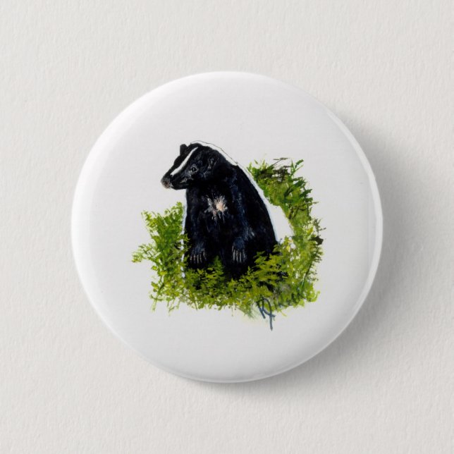 Badge Rond 5 Cm Bouton de mouffette (Devant)
