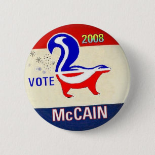 Badge Rond 5 Cm Bouton de mouffette de GOP de McCain