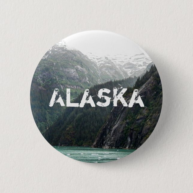 Badge Rond 5 Cm Bouton de Mountainscape (Devant)