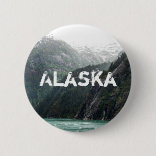 Badge Rond 5 Cm Bouton de Mountainscape