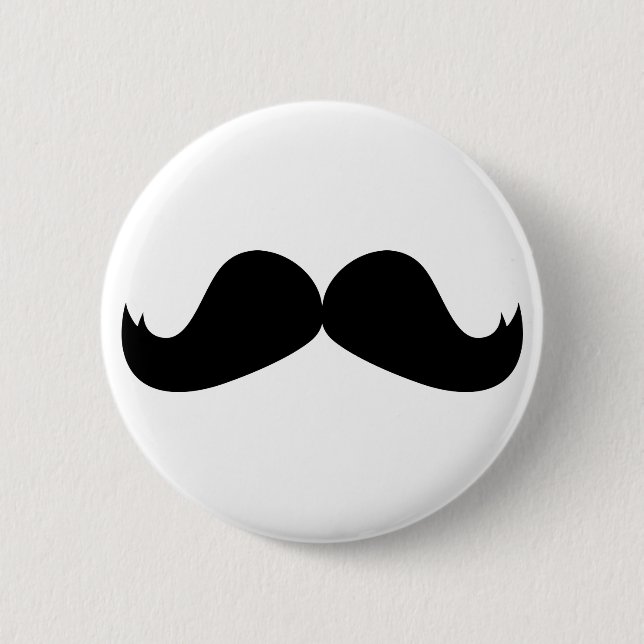 Badge Rond 5 Cm Bouton de moustache (Devant)