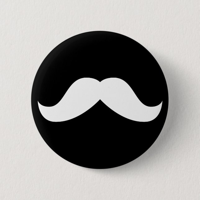 Badge Rond 5 Cm Bouton de moustache (Devant)