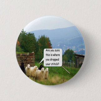 Badge Rond 5 Cm Bouton de moutons de point de baisse