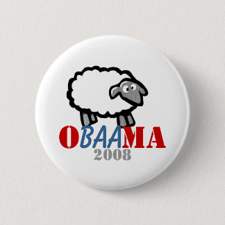 Badge Rond 5 Cm bouton de moutons d'oBAAma