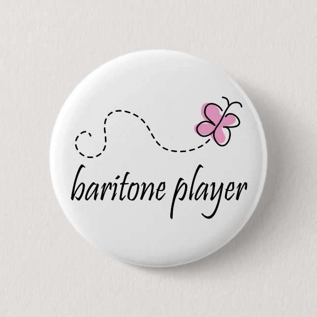 Badge Rond 5 Cm Bouton de musique de joueur de baryton (Devant)