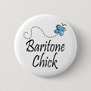 Badge Rond 5 Cm Bouton de musique de poussin de baryton