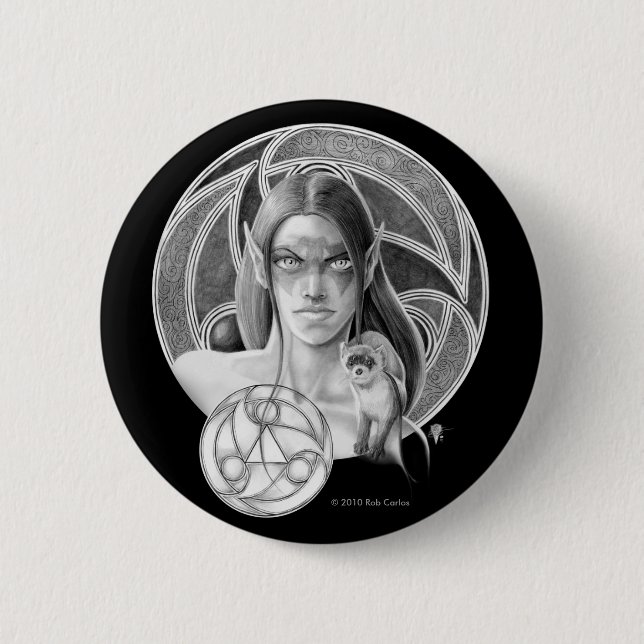 Badge Rond 5 Cm Bouton de Musteleila (Devant)