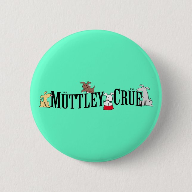 Badge Rond 5 Cm Bouton de Muttley Crue (Devant)