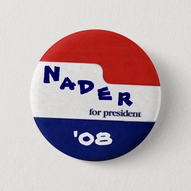 Badge Rond 5 Cm Bouton de Nader '08 (Devant)