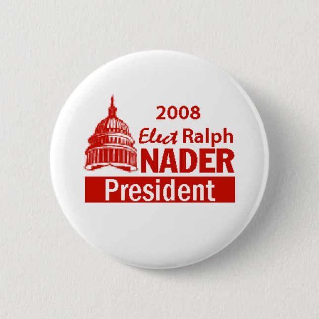 Badge Rond 5 Cm Bouton de NADER 2008 (Devant)