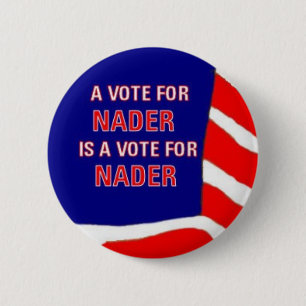 Badge Rond 5 Cm Bouton de Nader de vote