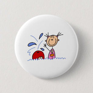 Badge Rond 5 Cm Bouton de natation sous le soleil