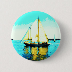 Badge Rond 5 Cm bouton de navigation de la goélette principale