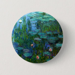Badge Rond 5 Cm Bouton de nénuphars de Monet Nympheas
