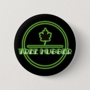 Badge Rond 5 Cm Bouton de néon de Hugger d'arbre