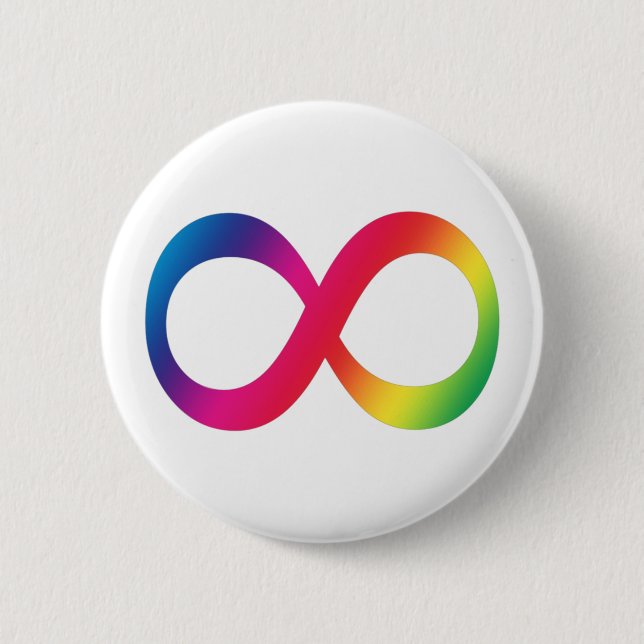 Badge Rond 5 Cm Bouton de Neurodiversity (Devant)