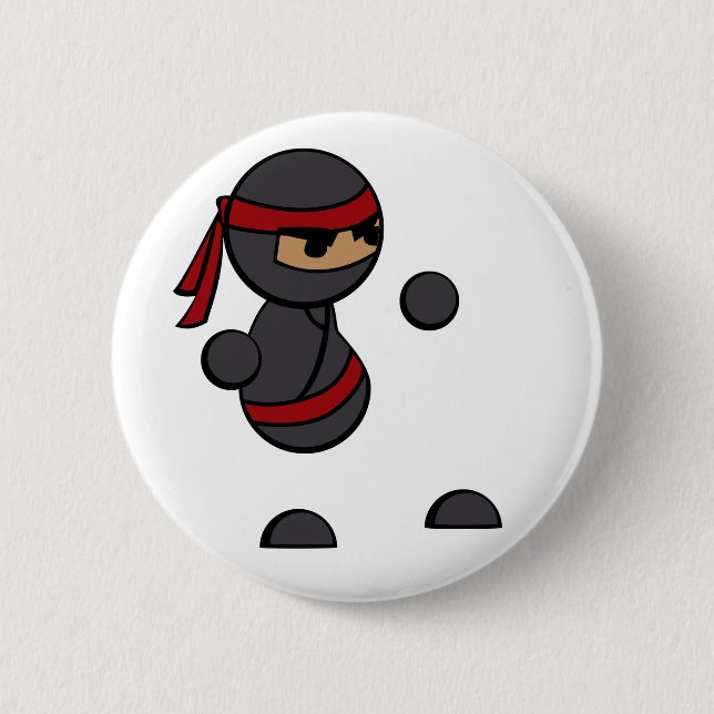 Badge Rond 5 Cm Bouton de Ninja (Devant)