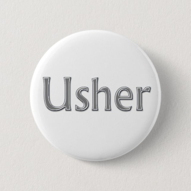 Badge Rond 5 Cm Bouton de noce d'Usher (Devant)