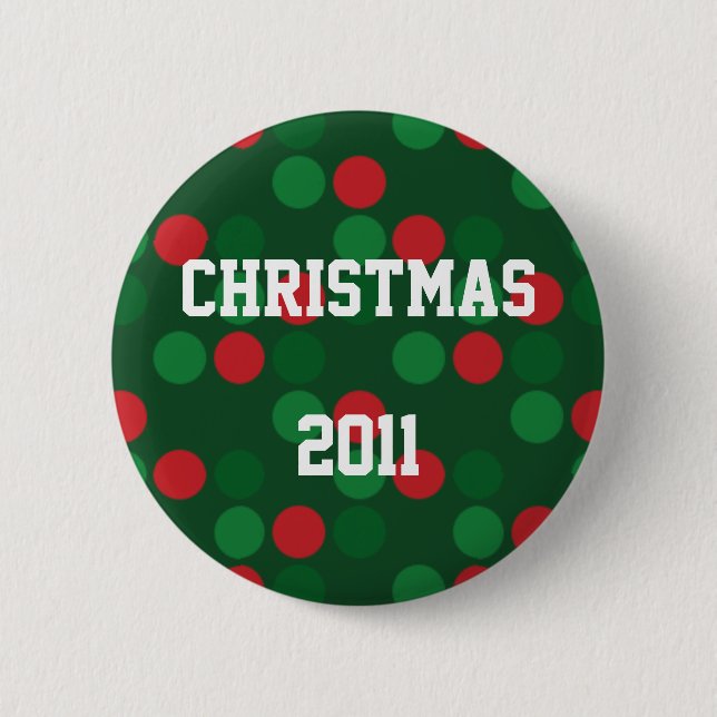 Badge Rond 5 Cm Bouton de Noël 2011 (Devant)