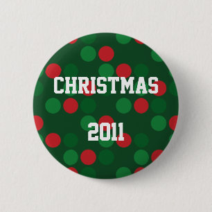 Badge Rond 5 Cm Bouton de Noël 2011