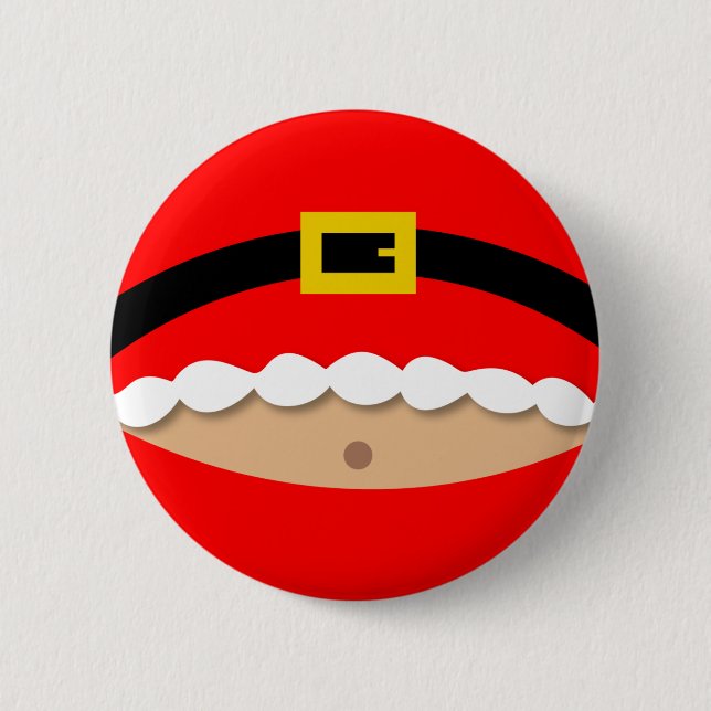 Badge Rond 5 Cm Bouton de Noël - costume de Père Noël (Devant)