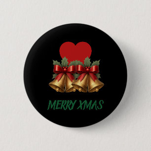 Badge Rond 5 Cm Bouton de Noël - Joyeux Noël