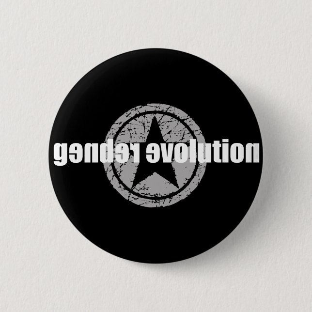 Badge Rond 5 Cm Bouton de noir d'évolution de genre (Devant)