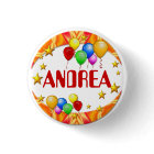 Bouton de nom de ~ de ballons et d'étoiles