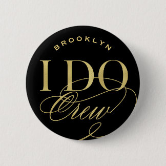 Badge Rond 5 Cm Bouton de nom de la fête de la nuptiale de l'Écran