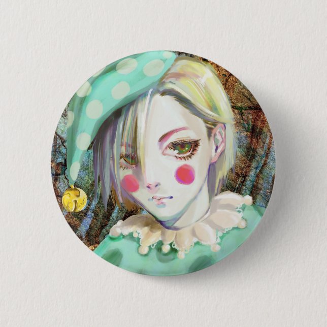 Badge Rond 5 Cm Bouton de norme de clown (Devant)