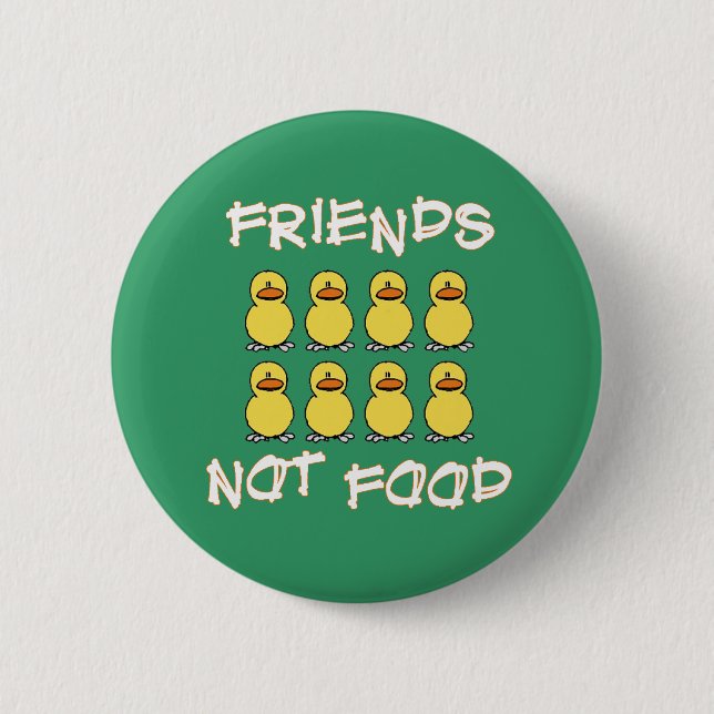Badge Rond 5 Cm Bouton de nourriture d'amis pas (Devant)