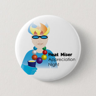 Badge Rond 5 Cm Bouton de nuit d'appréciation de la chaleur