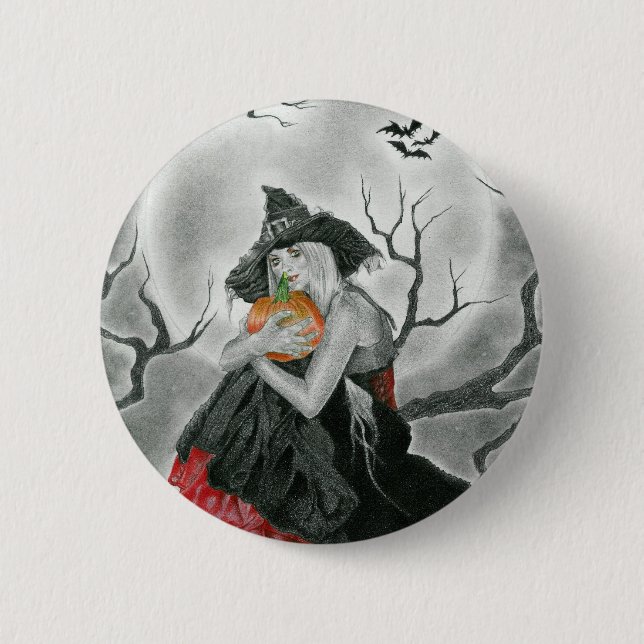 Badge Rond 5 Cm bouton de nuit de Halloween (Devant)