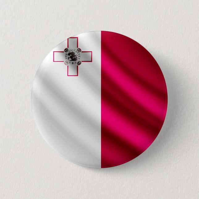 Badge Rond 5 Cm Bouton de ondulation de pinback de drapeau de (Devant)