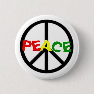 Badge Rond 5 Cm Bouton de paix de Rasta