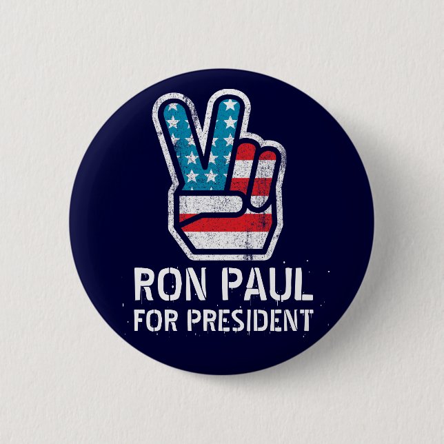 Badge Rond 5 Cm Bouton de paix de Ron Paul (Devant)