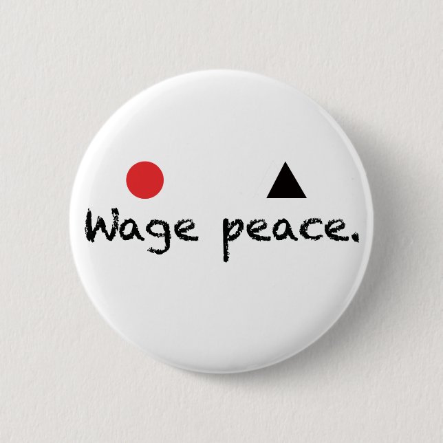 Badge Rond 5 Cm Bouton de paix de salaire (Devant)