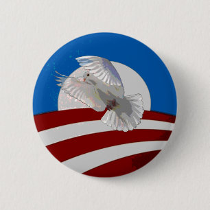 Badge Rond 5 Cm Bouton de paix d'Obama