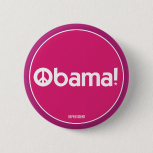 Badge Rond 5 Cm Bouton de paix d'Obama