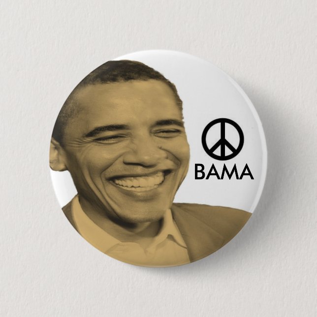 Badge Rond 5 Cm Bouton de paix d'Obama (Devant)