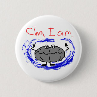 Badge Rond 5 Cm Bouton de palourde