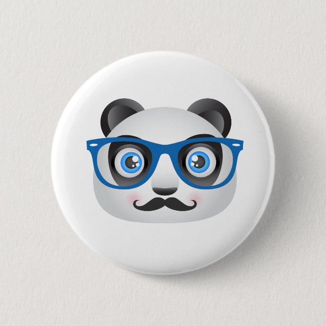 Badge Rond 5 Cm Bouton de panda de hippie (Devant)