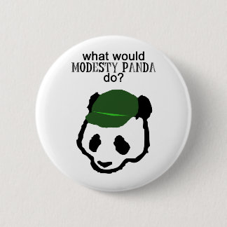 Badge Rond 5 Cm Bouton de panda de modestie
