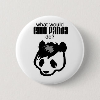 Badge Rond 5 Cm Bouton de panda d'Emo