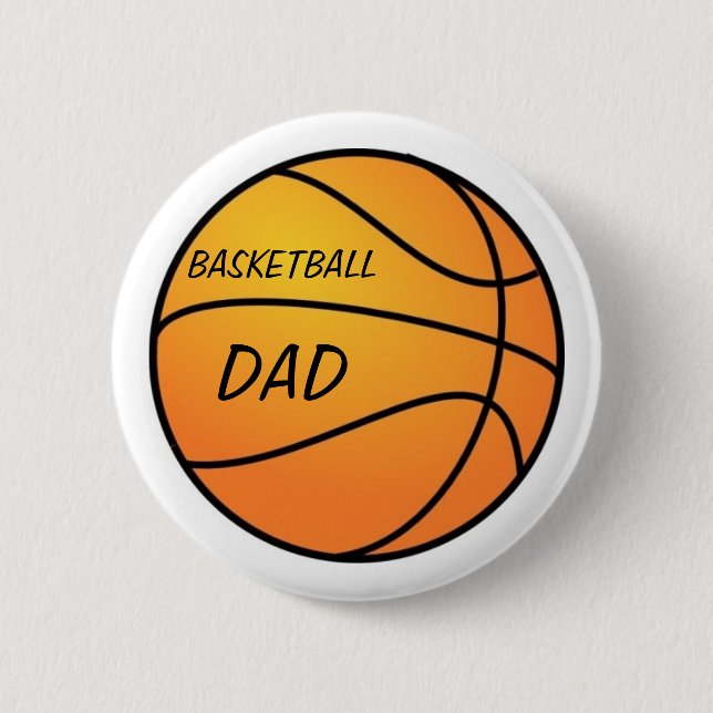 Badge Rond 5 Cm Bouton de papa de basket-ball (Devant)