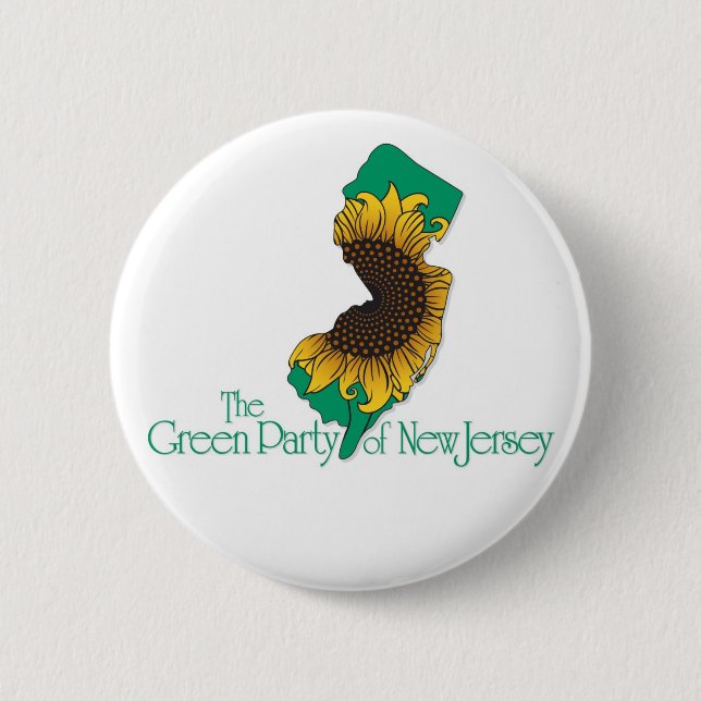 Badge Rond 5 Cm Bouton de Parti Vert (Devant)