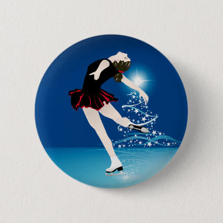 Badge Rond 5 Cm Bouton de patinage de glace